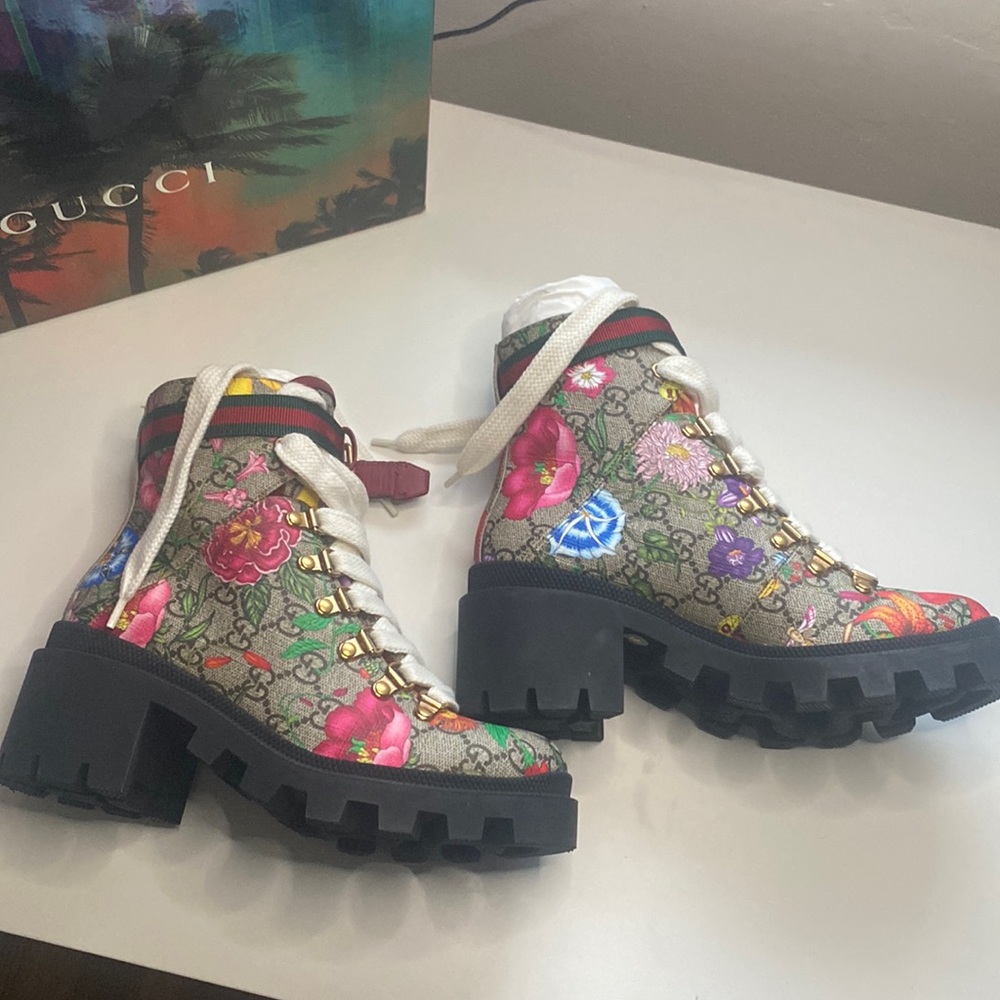 COPY - WOMENS GG FLORA ANKLE BOOTS